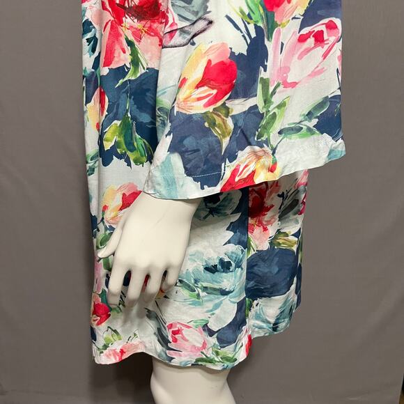 Plum Pretty Sugar Floral Open Front Robe Size Small/Medium - Picture 6 of 11